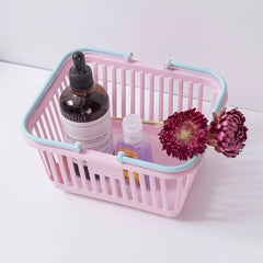 Paniers de cueillette de fraises et cerises, 4 pièces, petits paniers de courses à main en plastique, boîte de rangement de jouets pour enfants, panier de douche Portable pour salle de bain