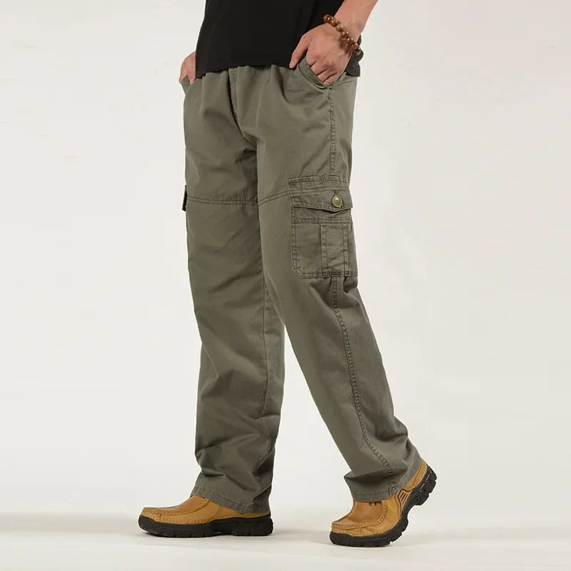 MRstuff-Salopette simple multi-poches pour hommes d'âge moyen, pantalon décontracté pour homme, grande taille, tout neuf, fj-poches, 2025