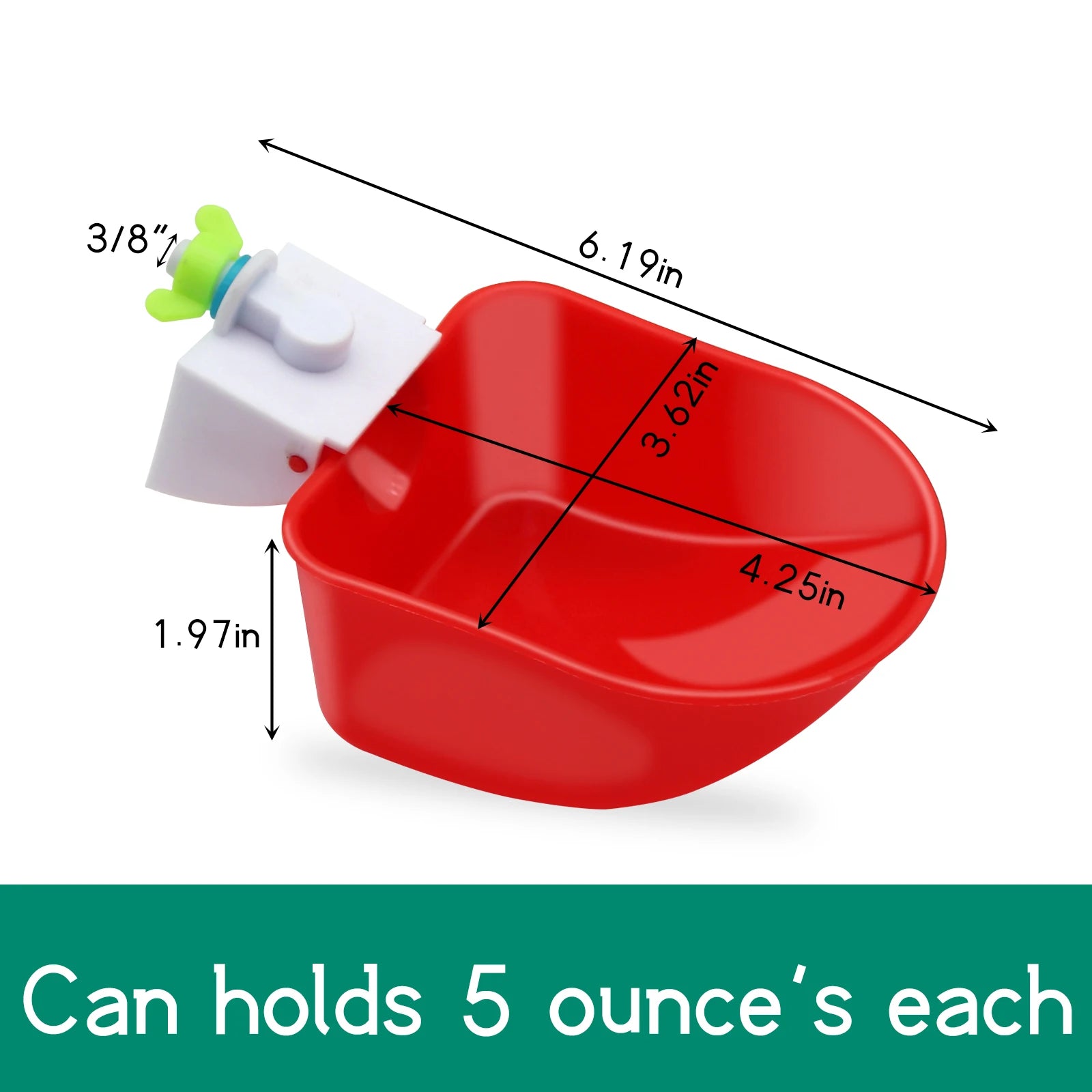 5 pièces bol à boire automatique pour oie canard poulet tasse d'eau abreuvoir bol ferme volaille abreuvoir bols à boire distributeur d'eau