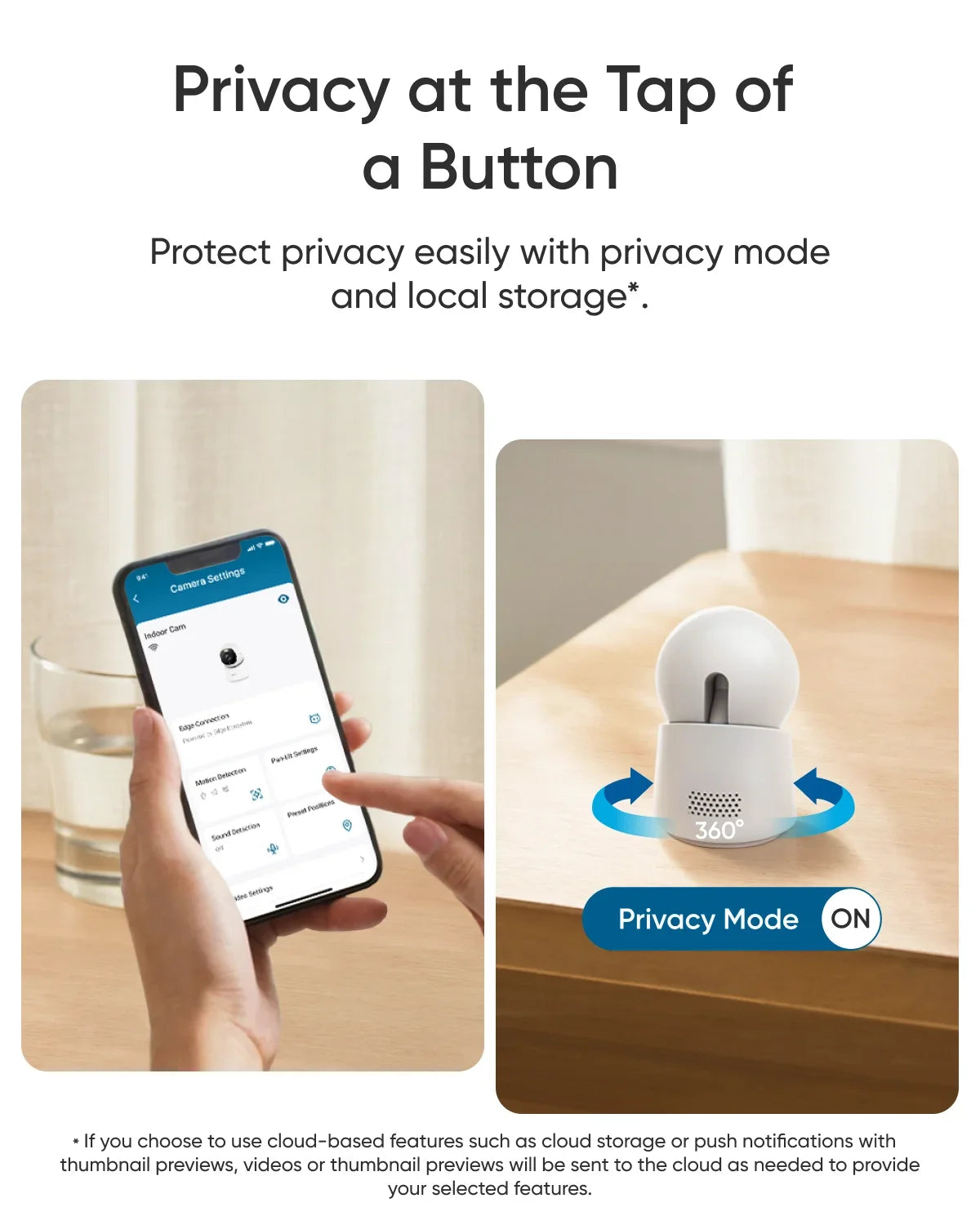 eufy Security Indoor Cam E30 Caméra de sécurité à résolution 4K avec 360 °   Enregistrement PTZ 7/24 suivi AI avec mini caméra humaine Wi-Fi