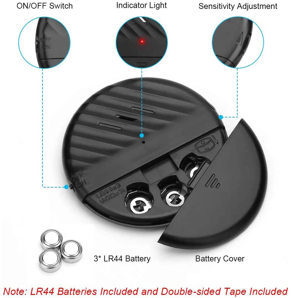 WSDCAM 125dB alarme de Vibration verre détecteur de rupture de Vibration porte fenêtre alarme de Vibration pour avertissement cambrioleurs antivol sécurité