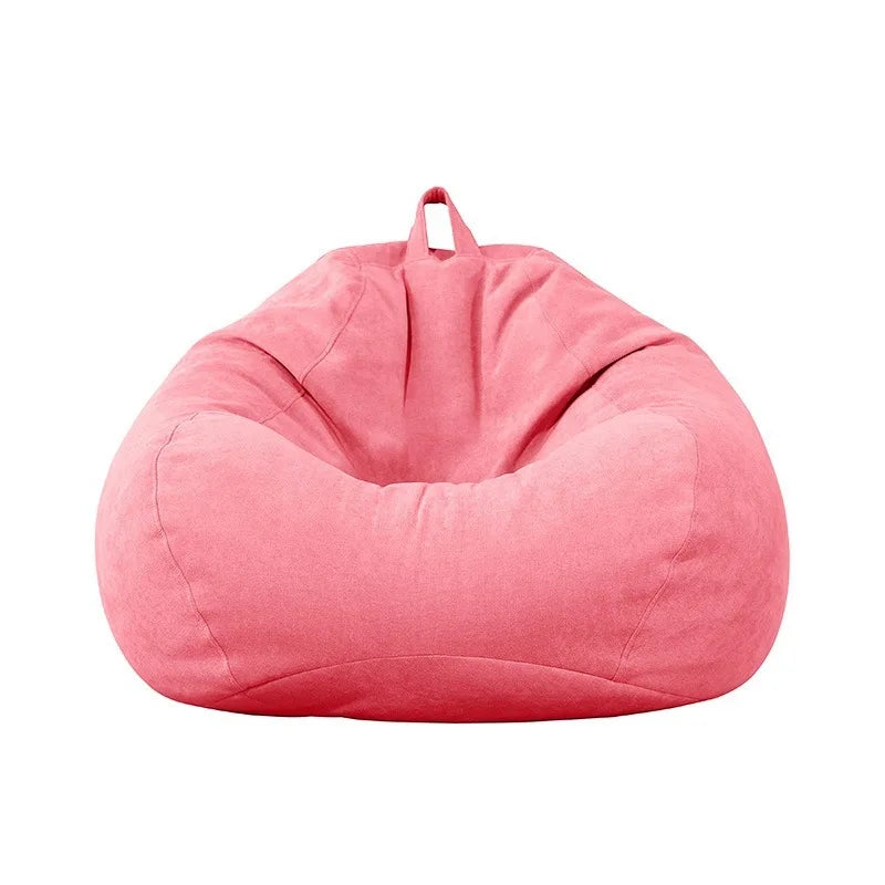 Bean Bag Chair without Filling Stuffed Giant Beanbag Sofa Bed Thick Linen Flocking Pouf Ottoman Seat Puff Lounge Furniture