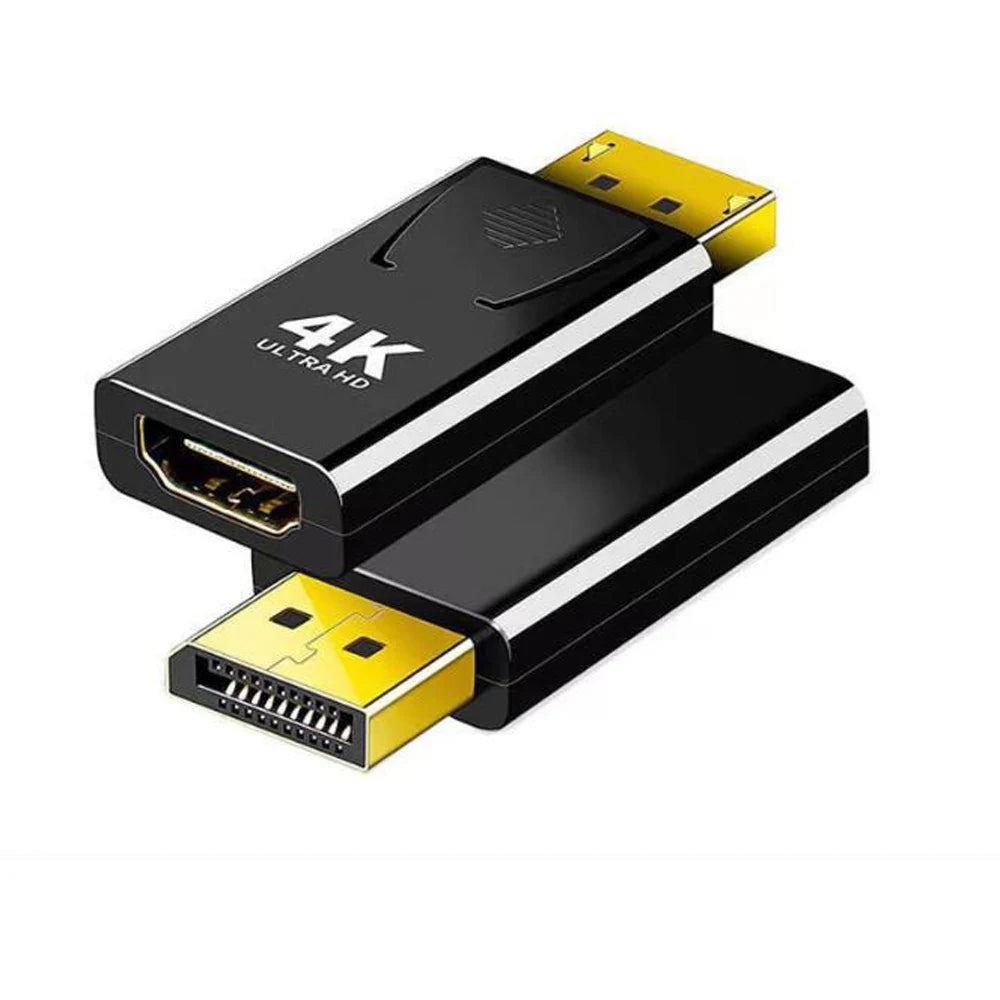 Convertisseur DP vers mâle vers femelle, Port d'affichage 4K vers adaptateur Compatible, câble Audio vidéo HD pour PC TV projecteur d'ordinateur portable