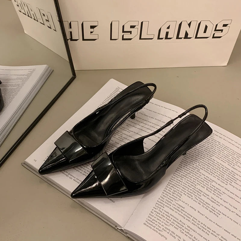 2025 été à talons hauts femmes sandales mode bout pointu Singbacks chaussures Design Style Banquet fête Sandalias chaussures