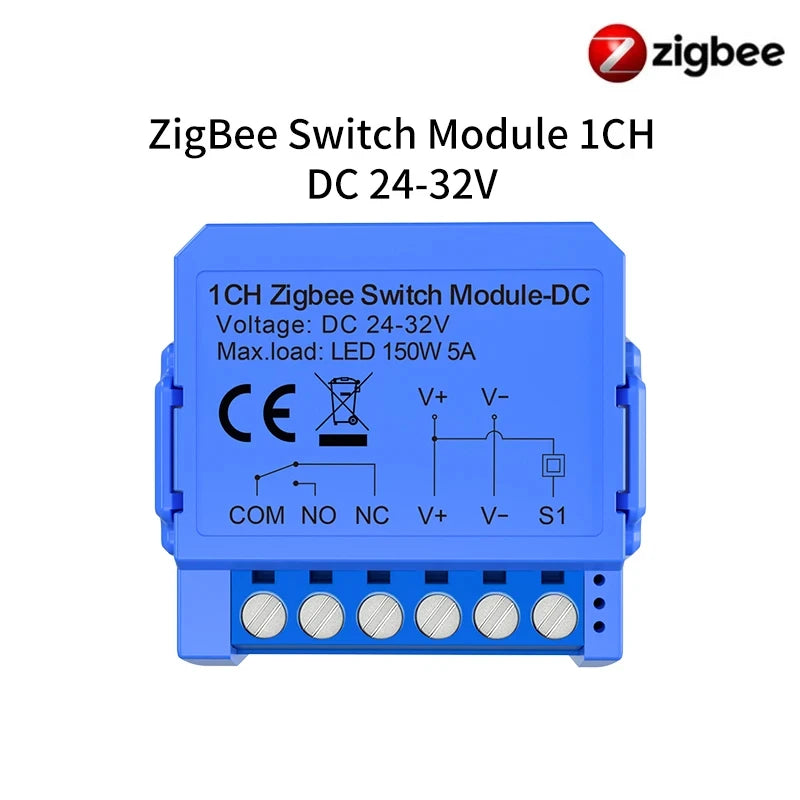 MIUCDA Tuya WiFi/ZigBee Module intelligent, relais de Contact sec DC 24-32 V/AC 100-240 V bricolage relais de disjoncteur universel pour Alexa Google Home