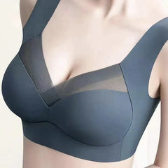Femme haut soutien-gorge Sexy Push Up soutien-gorge sans couture glace sous-vêtements en soie femmes sans armatures anneau sommeil Lingerie Fitness sport Bralette Invisible