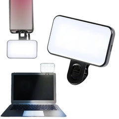 Mini lumière de remplissage pour selfie, vidéoconférence, aste, 3modes, luminosité réglable, clip, téléphone portable, ordinateur