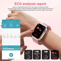 2025New moniteur de santé montre intelligente femmes analyse ECG pression artérielle piste Menstruelle appel BT 1.39 pouces écran Smartwatch dames