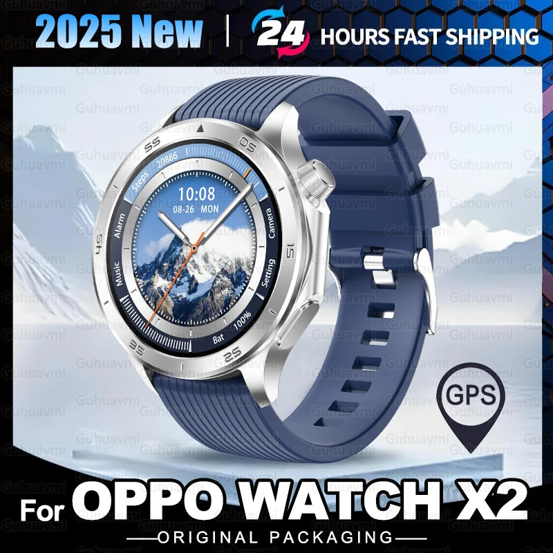 2025 nouveau pour montre OPPO X2 GPS piste montre intelligente hommes boussole altimètre étanche AMOLED écran Bluetooth appel Smartwatch femmes