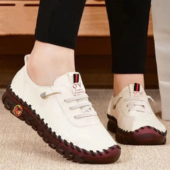 Chaussures plates d'été pour femmes, mocassins orthopédiques, cousus, sans lacet, couture, chaussures pour maman, simples, 2024