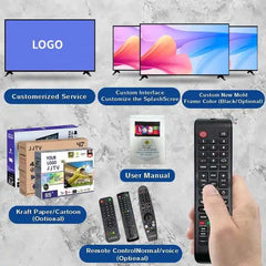 Prix de gros 4K Android Smart TV 50 55 65 75 85 pouces Logo personnalisé OEM incassable LED TV HD définition