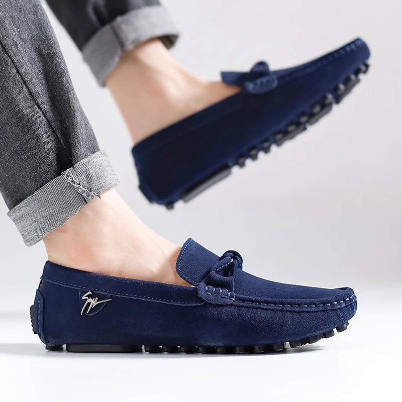 Mocassins de travail coordonnants pour hommes, chaussures provoqué de banquet haut de gamme, rouge, à la mode, style britannique