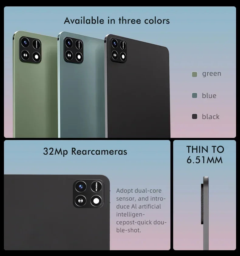 2025 nouvelle tablette PC originale édition mondiale Pad 7 Pro Ultra Snapdragon 8gen3, Android 14 HD 4K, 22 go + 2 to, double SIM 5G et WIFI