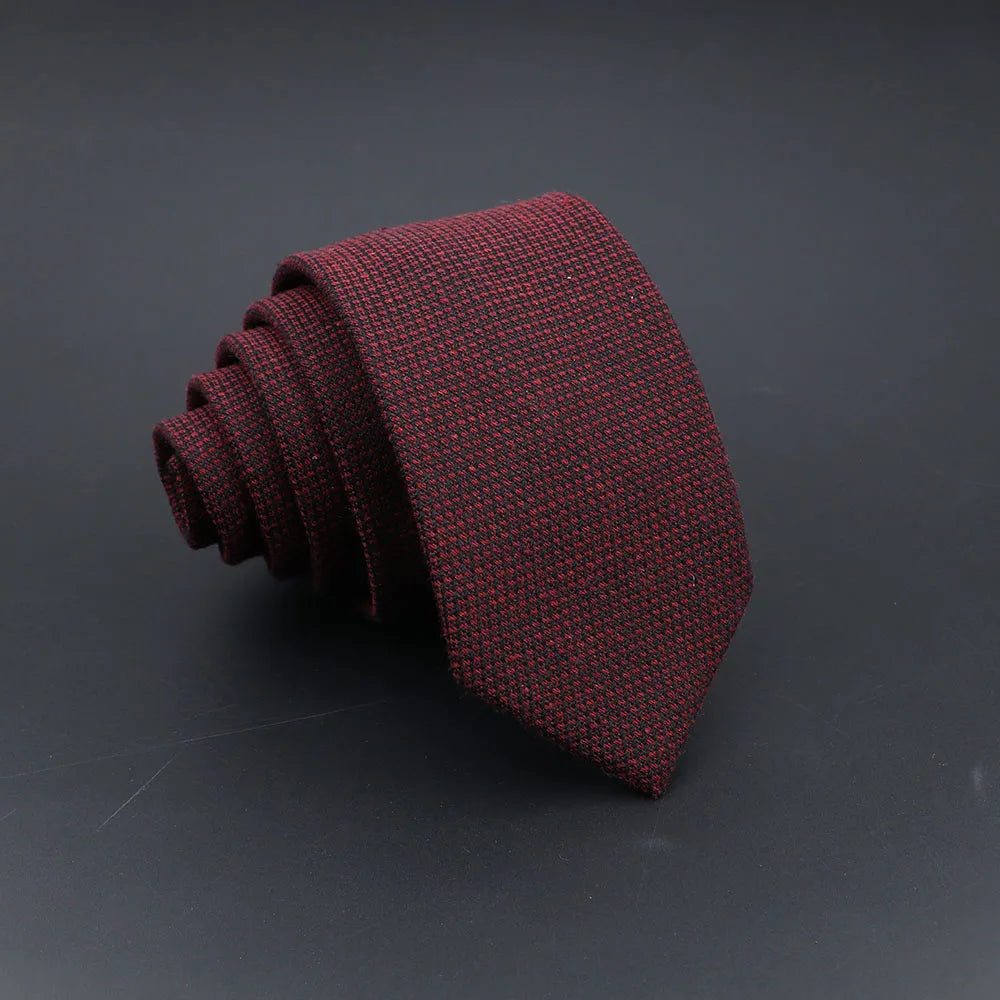 Cravates pour hommes 6cm classique coton fait à la main Skinny cou cravates solide rayé étroit col mince cravate décontracté à carreaux cravate homme cravat cadeau