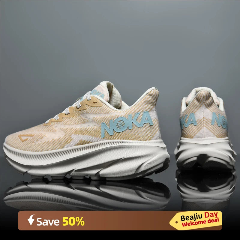 Chaussures de course coordonnantes pour hommes et femmes, baskets athlétiques, plaque de carbone, marathon, respirant, léger, confortable, décontracté