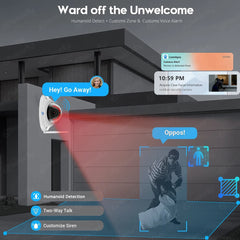 Camhipro-Caméra de surveillance IP WiFi breton 5MP, dispositif de sécurité sans fil, anti-vandalisme, avec détection humanoïde, carte SD Onvif, codec H.disparates