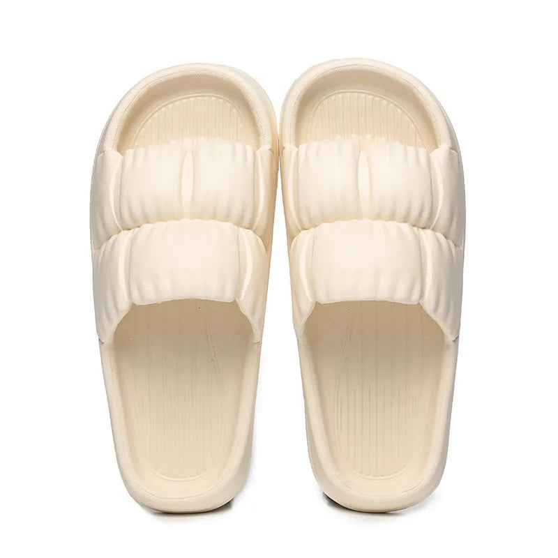 Pantoufles à fond souple pour femmes, maison, salle de bain, maison, bain, antidérapantes, sandales d'été pour hommes, vêtements de plage confortables