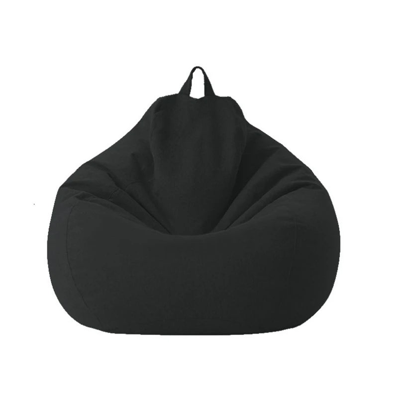 Bean Bag Chair without Filling Stuffed Giant Beanbag Sofa Bed Thick Linen Flocking Pouf Ottoman Seat Puff Lounge Furniture
