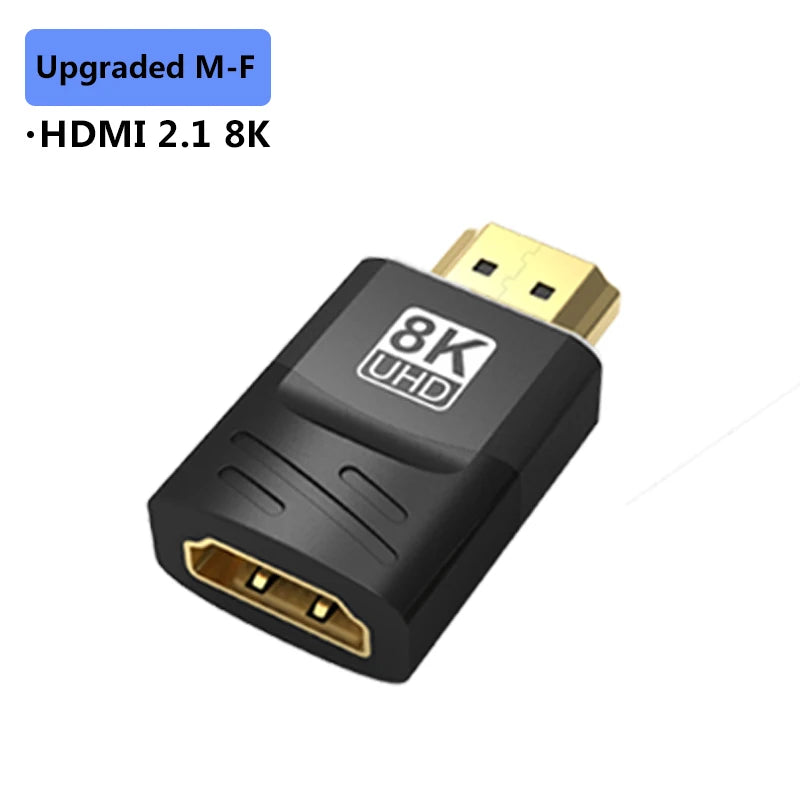 Adaptateur HDMI 2.1, 8K, Angle droit de 90 à 270 degrés, convertisseur mâle à femelle, connecteur d'extension de câble HDMI pour TV, ordinateur portable, moniteur