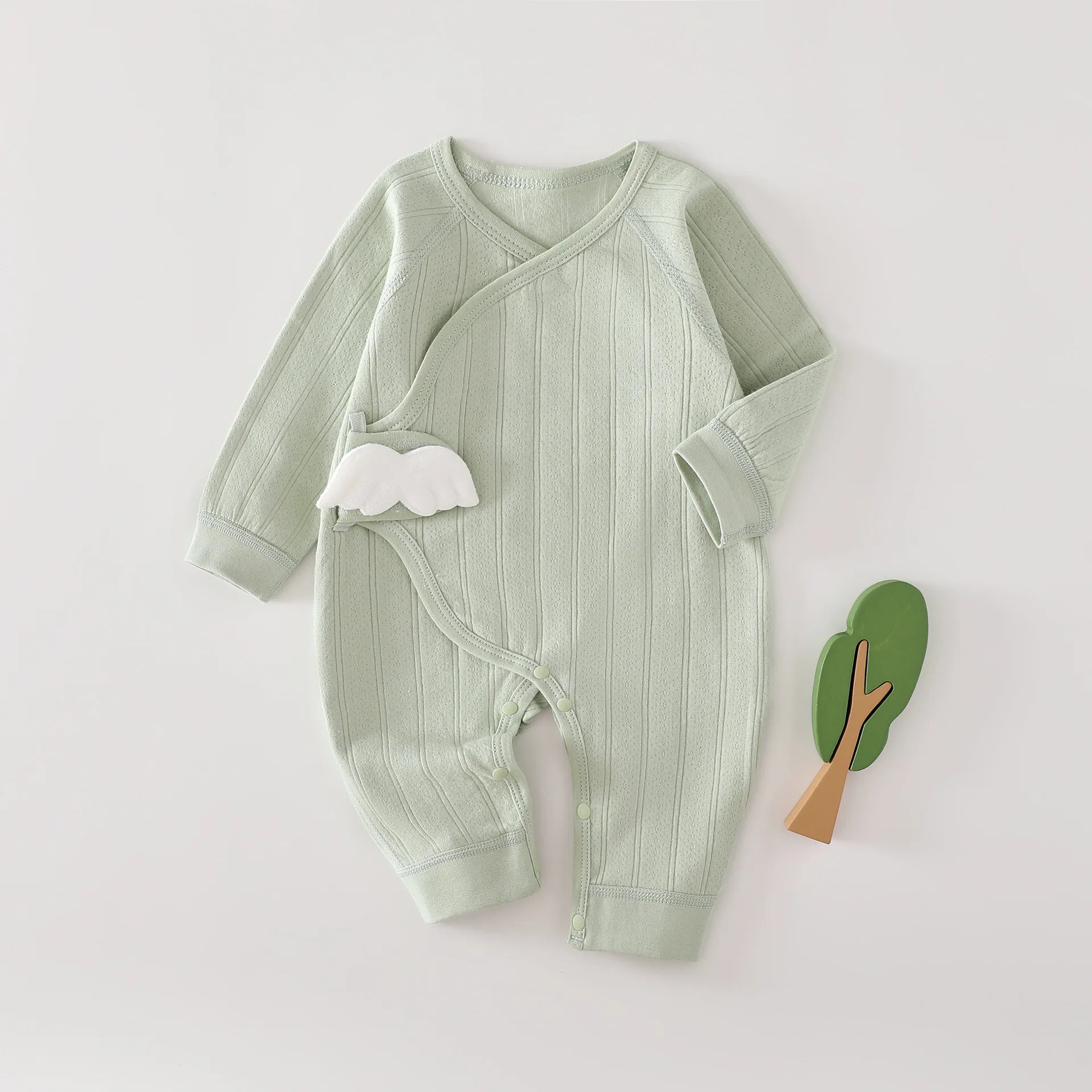 AYNIGIELL printemps et automne 0-6 mois barboteuses pour bébé nouveau-né filles et garçons 100% coton vêtements nouveau-né bébé couleur unie combinaison