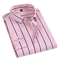 Nouveau bonne qualité hommes robe chemise à manches longues rayé bureau d'affaires chemise décontractée coupe ajustée Streetwear Homme grande taille M-5XL