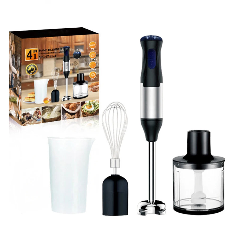 Mélangeur électrique portatif 4 en 1, 110V/220V, robot culinaire, appareils ménagers, hachoir à viande de cuisine, agitateur d'œufs de fruits et légumes