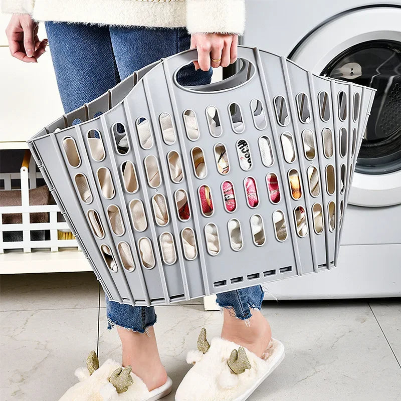 Panier à linge pliable avec support mural, panier à vêtements pliable et étanche, organisateur permettant de gagner de l'espace pour salle de bain, rangement, chambre à coucher