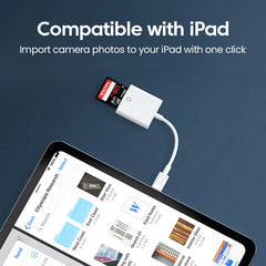 Lecteur de carte OTG Type C 4 en 1, clé USB SD TF, pour tablette iPad, USB Type C vers carte mémoire intelligente pour Xiaomi Huawei