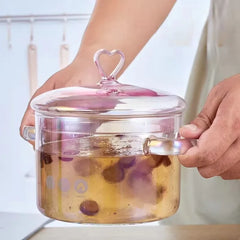 Marmite à soupe en verre esthétique, ustensiles de cuisine, degré binaural, casserole à pâtes, cuisson au Leurs oût, marmite, accessoires de cuisine, outil