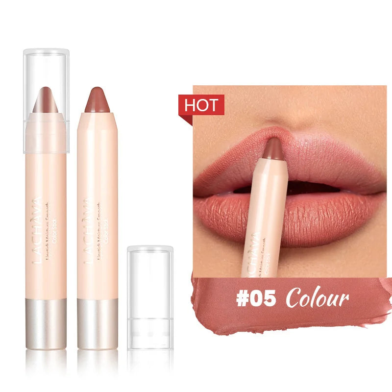 8-Colors Lipstick Pencil Waterproof Sexy Red Matte Contour Tint Lipstick Lasting Non-stick Cup Lipliner Pen Lips Makeup Cosmetic