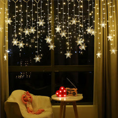 Guirlande de rideaux lumineux Led de 4M, éclairage de vacances, décorations de noël, lumières de fête pour chambre à coucher, réveillon du nouvel an, décoration féerique pour la maison