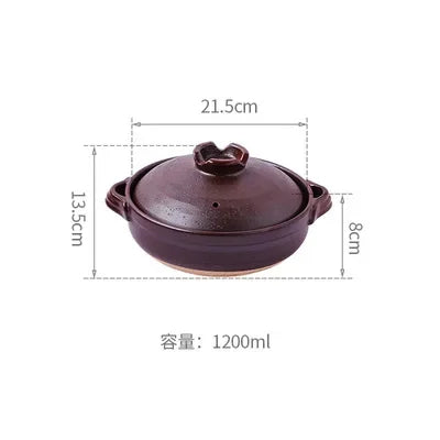 Casserole en céramique de Style japonais, petite casserole noire en argile, ustensiles de cuisine pour la maison, fournitures de cuisine, casserole à soupe, 1 pièces