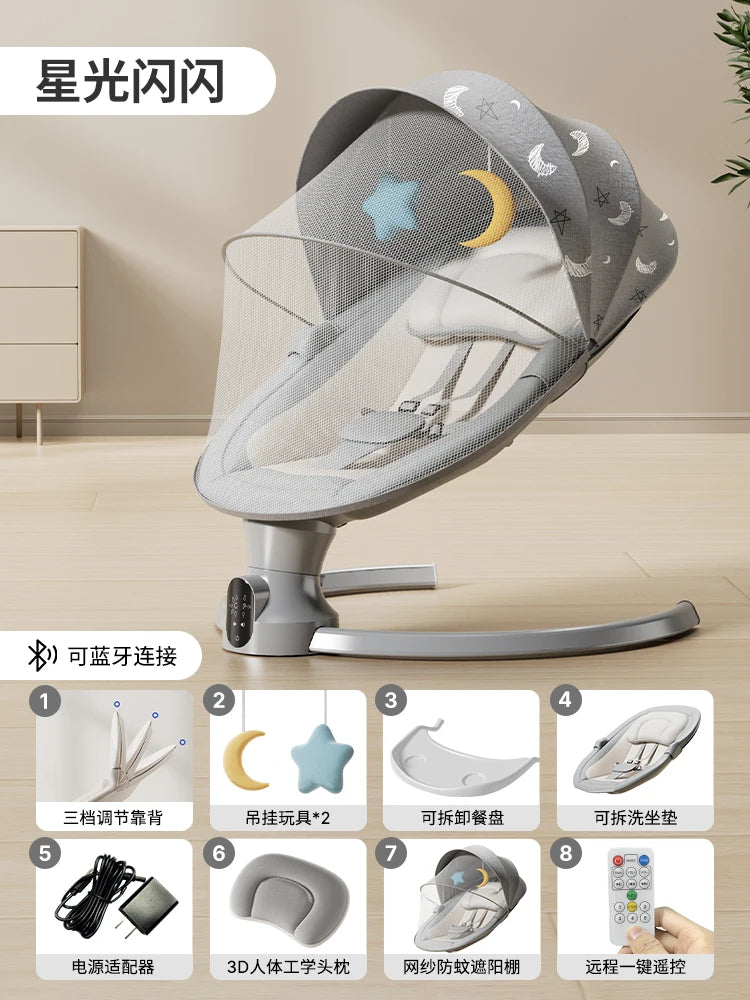 Balançoire pliable pour bébés, chaise à bascule électrique, lit à bascule, berceau électrique pour bébé, prendre bébé pour dormir, libérez vos mains