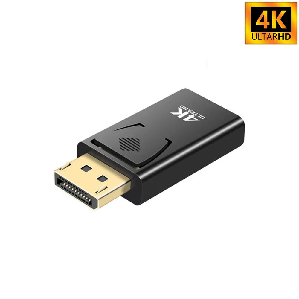 Convertisseur DP vers mâle vers femelle, Port d'affichage 4K vers adaptateur Compatible, câble Audio vidéo HD pour PC TV projecteur d'ordinateur portable