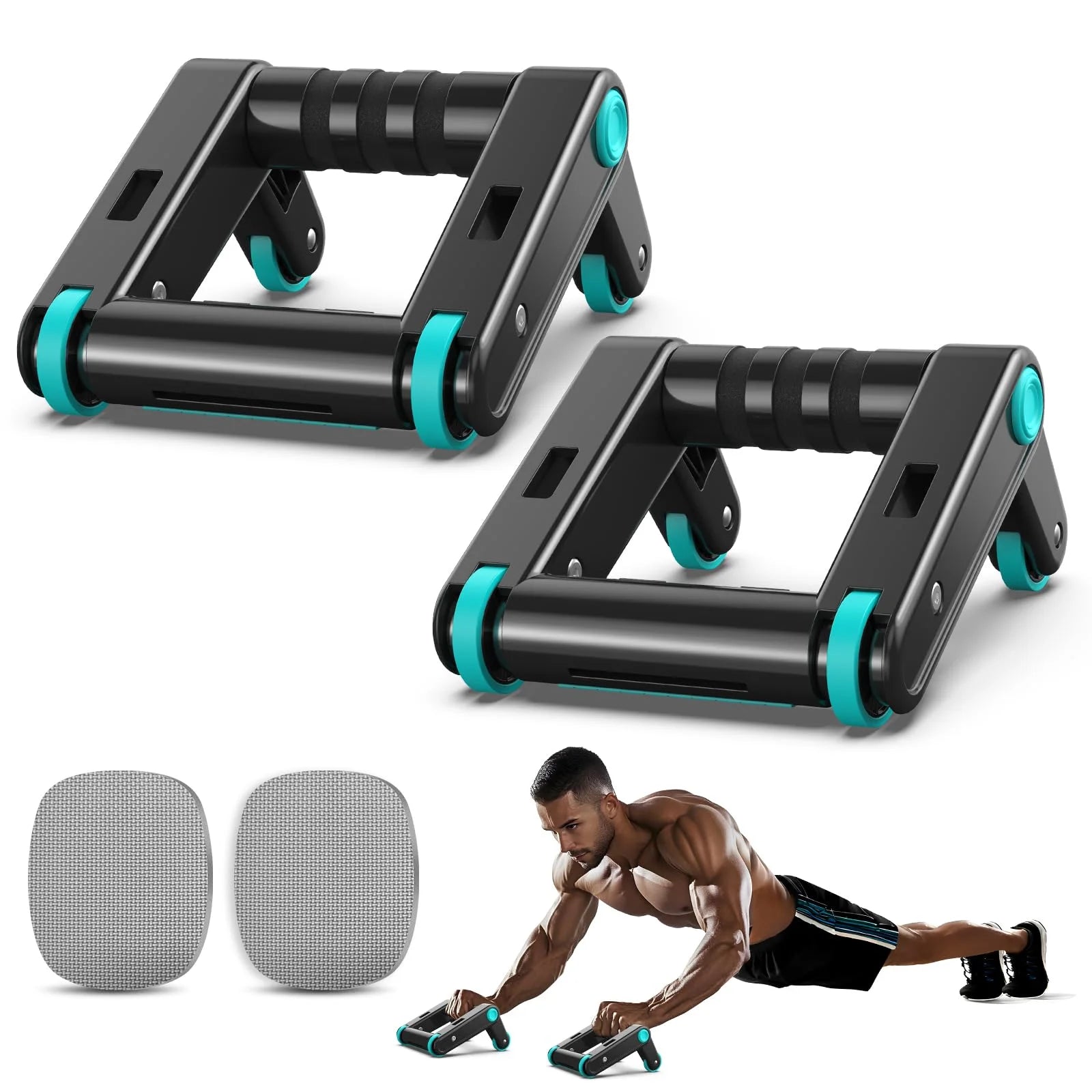 Roue abdominale pliable pour hommes et femmes, équipement de Fitness à domicile