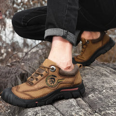 Nouveau Camping en plein air randonnée chaussures hommes en cuir véritable sport baskets homme voyage chaussures décontractées loisirs marche escalade hommes pied