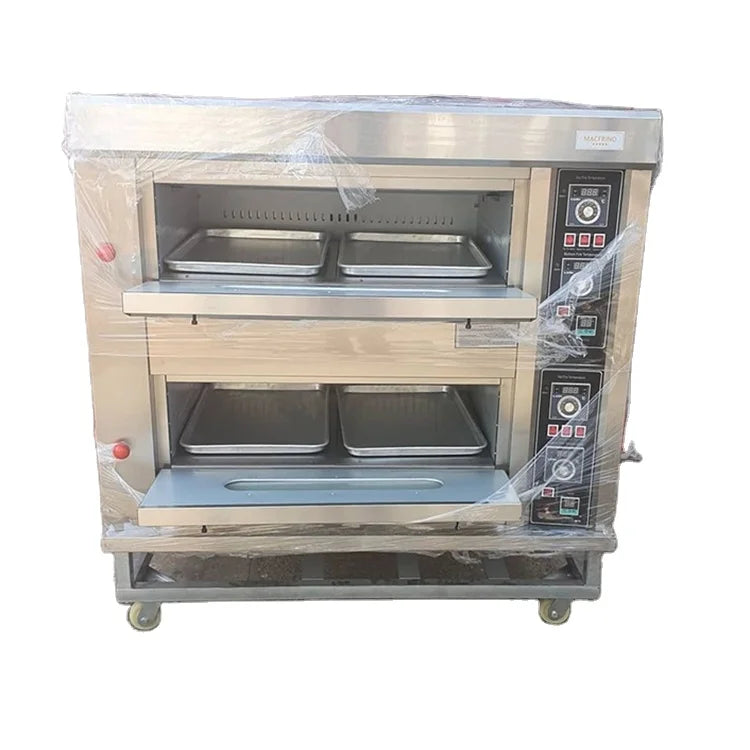 Cuisine commerciale 2 pont 4 plateaux four de cuisson pain industriel Pizza gâteau électrique boulangerie fours boulangerie machines fours Pizza