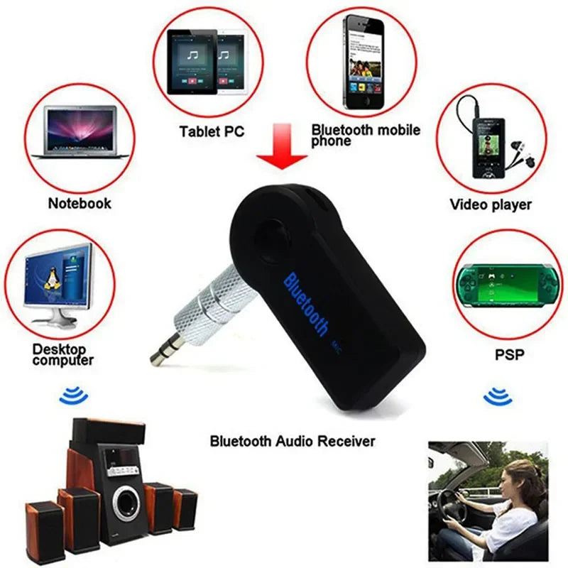 2 en 1 sans fil Bluetooth 5.0 récepteur émetteur adaptateur 3,5 mm pour voiture musique audio Aux A2dp casque récepteur mains libres