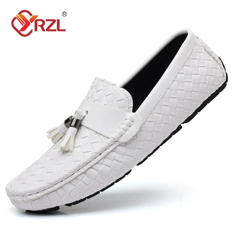 YRZL luxe hommes mocassins noirs mocassins souples sans lacet chaussures homme haute qualité hommes chaussures décontracté confortable chaussures de conduite hommes