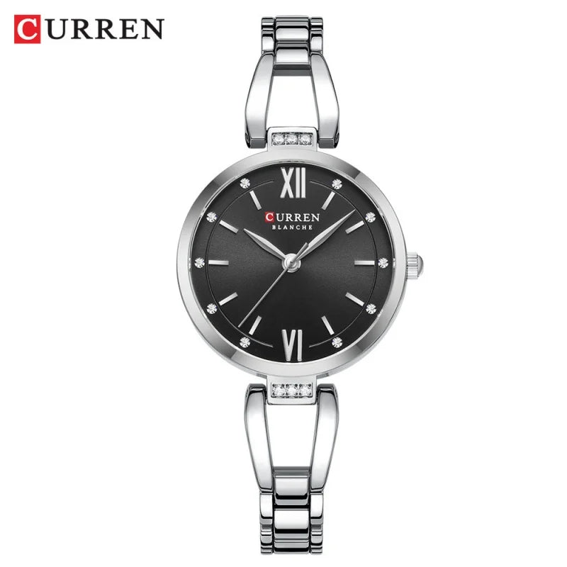 CURREN 9092 montres à Quartz femmes Bracelet élégant Bracelet en acier inoxydable strass mode dames montre Simple cadeaux reloj mujer