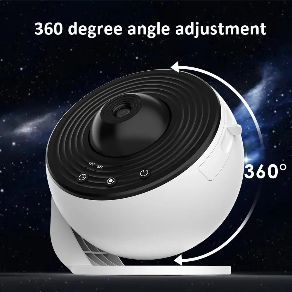 Projecteur d'étoiles, projecteur de galaxie planétarium 13 en 1, 360 ° Rotation, conception muette, image HD et synchronisation pour chambre à coucher, anniversaire, décoration de noël