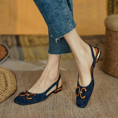 Sandales femme élégant bureau dames chaussures et sandales femmes chaussures décontractées sandales à talons carrés sans lacet femme chaussures plates