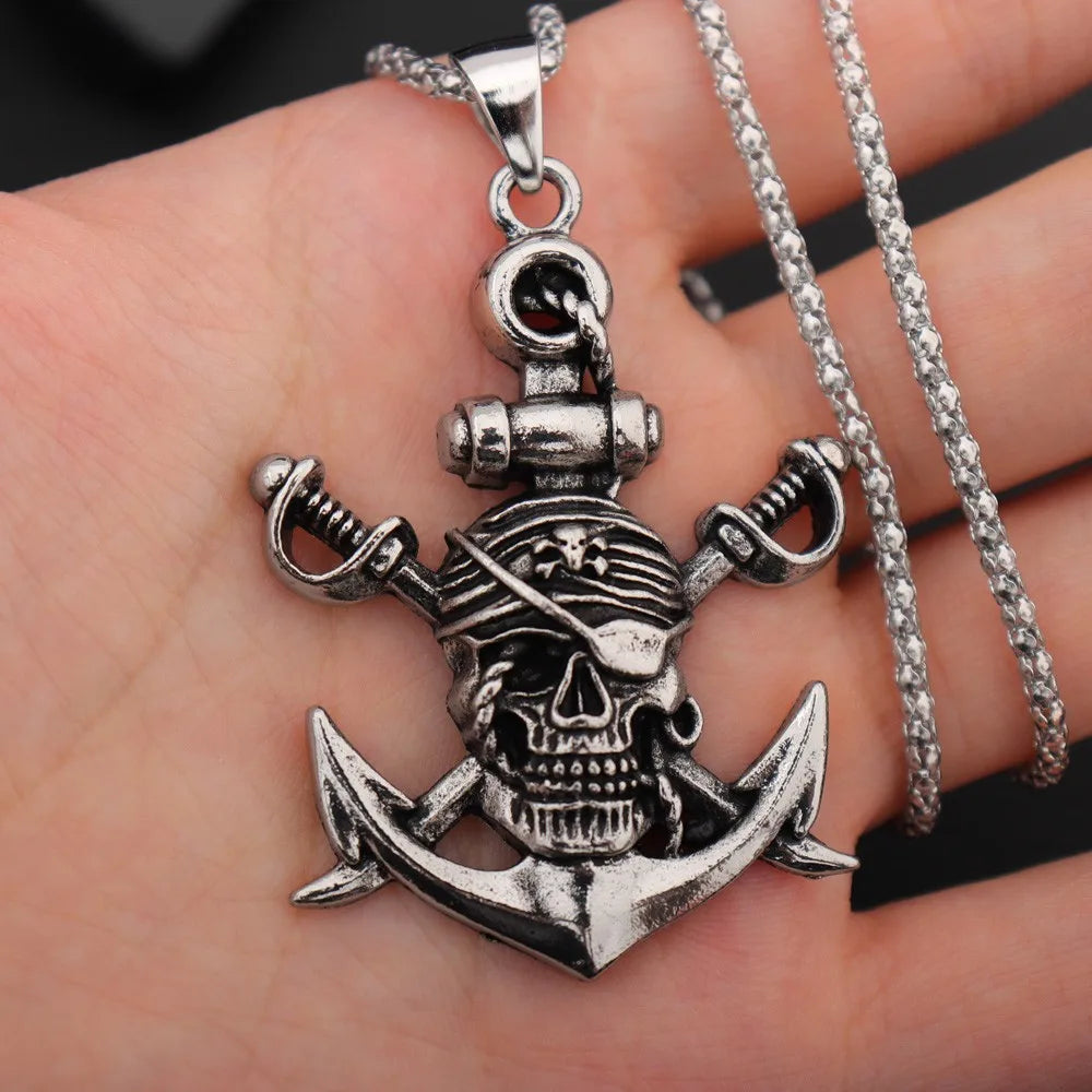 Collier rétro tendance pour hommes, pendentif Double face Viking Tomahawk, corbeau Prairie Wolf, accessoire en métal, bijoux de fête