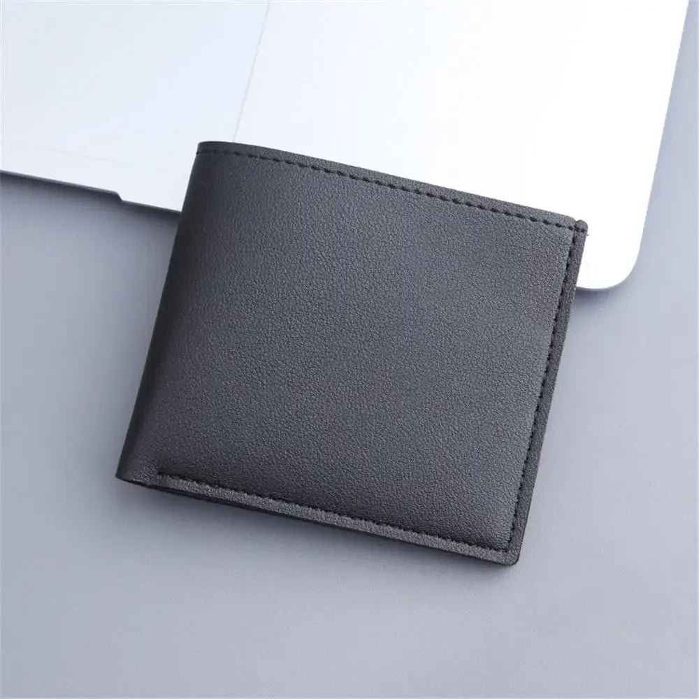 Men Purse Black Coin Wallet Male Business Id Cards Holder Pu Leather Multiple Slot Casual Large Capacity Dollar Coin Money Bags