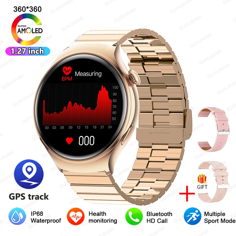 Montre connectée pour femmes, écran AMOLED HD, GPS, fréquence cardiaque, appel Bluetooth, étanche, pour l'extérieur, pour Xiaomi Ultra, nouvelle collection 2025