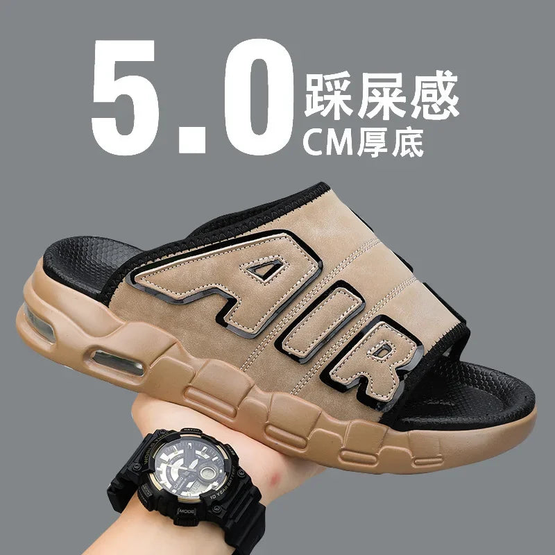 Men's Slippers Air Cushion Design Sandals Summer New PVC Soft Non-slip Men's Sports Slippers for Men Flip Flops Sandalias Hombre