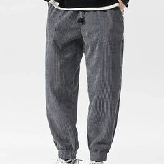 Baggy velours côtelé pantalons de survêtement hommes couleur unie décontracté automne hiver Tech polaire Sport lâche Joggers sarouel mâle pantalons longs