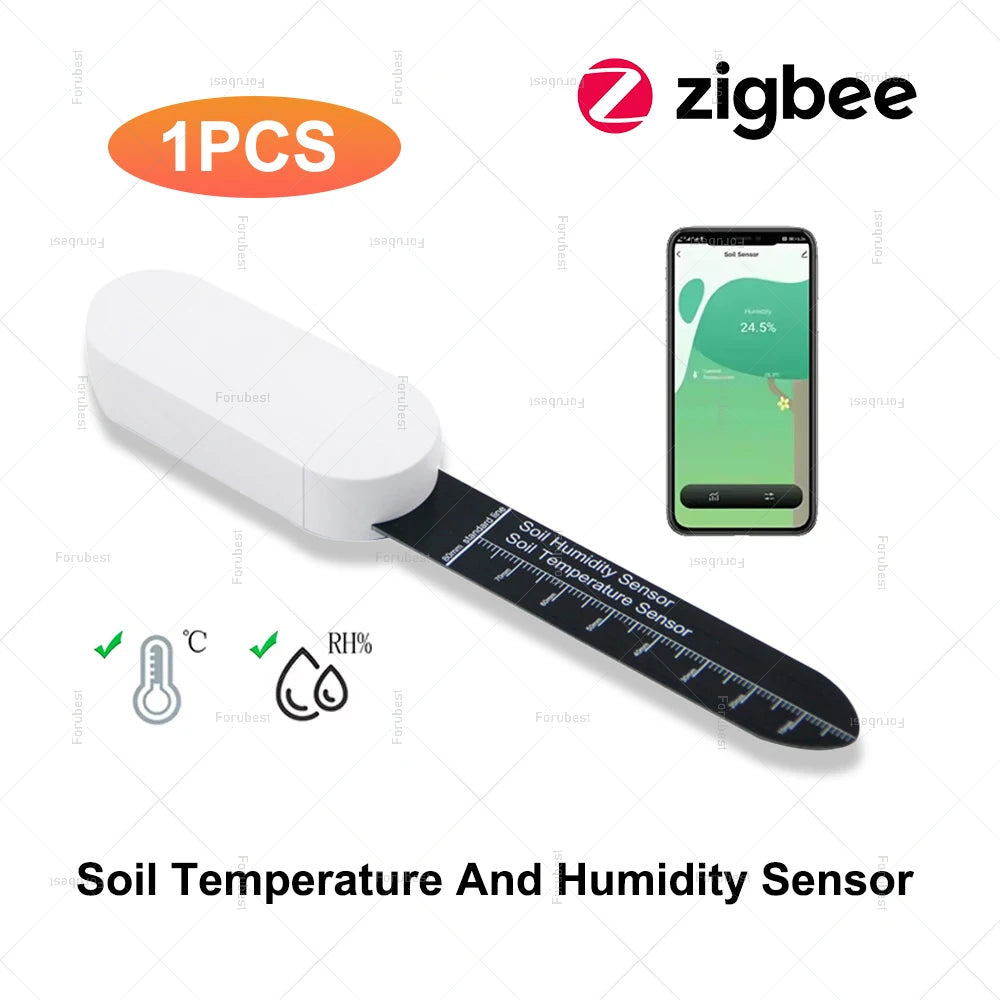 Tuya – testeur de sol intelligent Zigbee, compteur de température et d'humidité, thermo-hygromètre pour plantes, jardin, domotique, détecteur d'irrigation