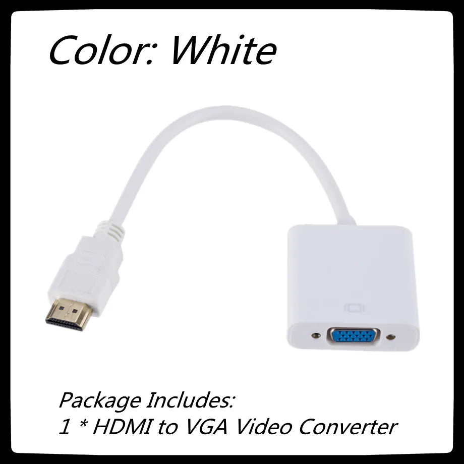 1080P HDMI-compatible To VGA Adapter Converter Cable HDMI Male To VGA Famale Digital Analog Converter for Tablet laptop PC TV