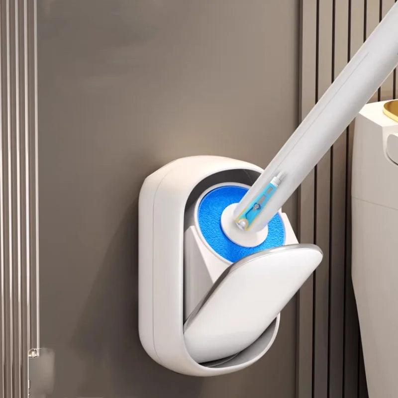 Brosse de toilette jetable, nettoyeur de toilettes mural, tête de remplacement, outil de nettoyage à Long manche, Kit de brosse WC, accessoire de salle de bains